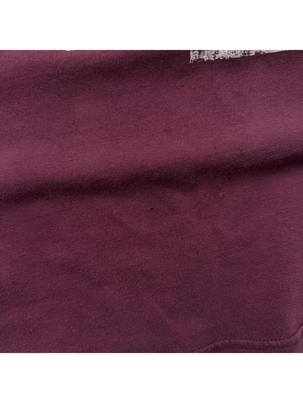 Y2K Guess Burgundy Grunge Distressed T shirt - Picture 4 of 8